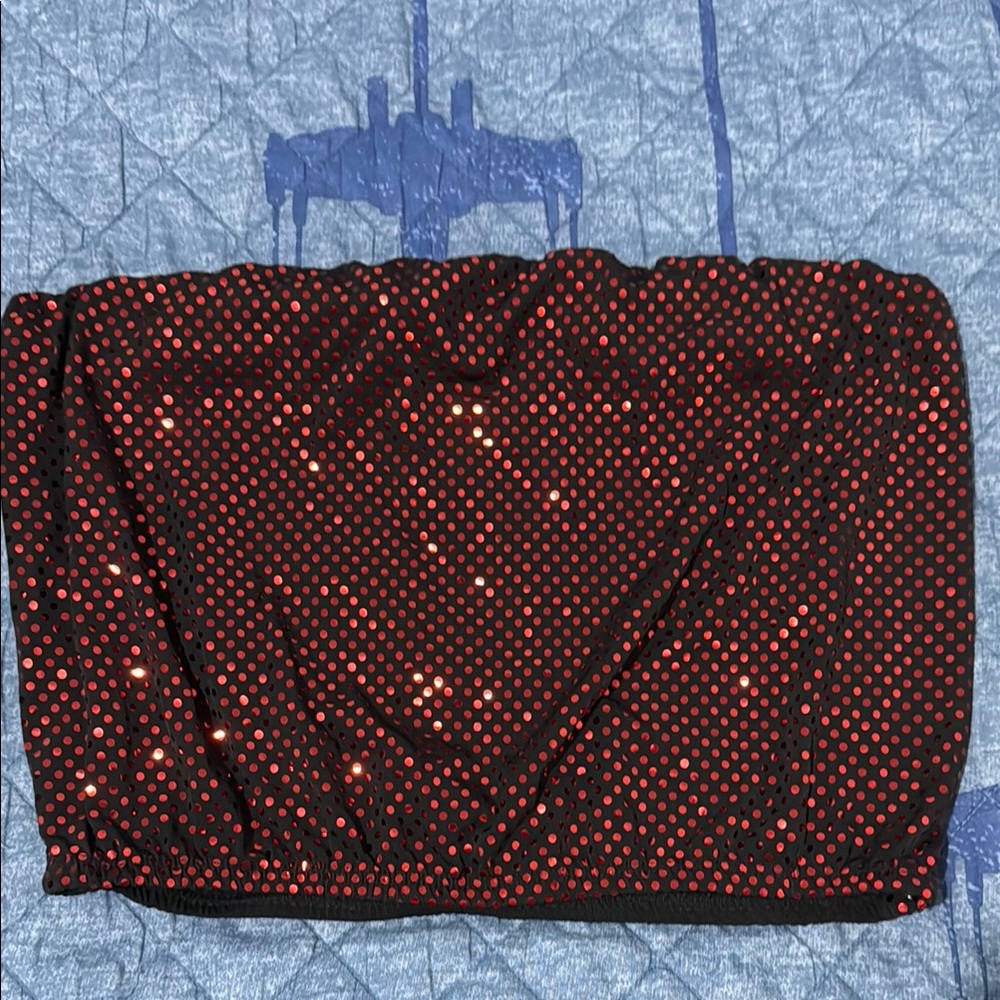 Red Polka Dot Crop Top
